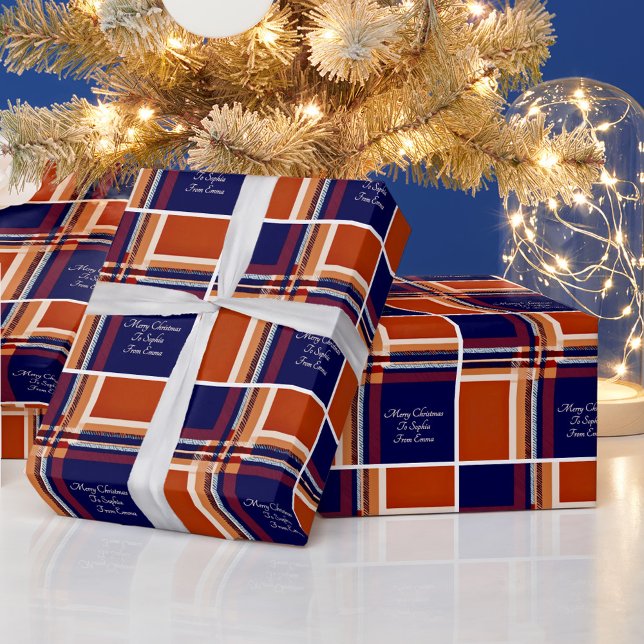Tartan gav ett personligt budskap jul presentpapper (Skapare uppladdad)