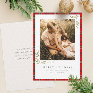 Tartan Gräns Helgdag Card Julkort