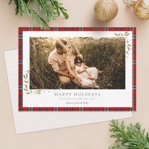 Tartan Gräns Helgdag Card Julkort