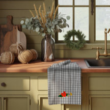 Tartan grått enkelt vildblommuster