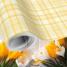 Tartan - Gult mellan Gult och Mörk Presentpapper