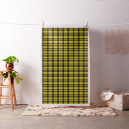 Tartan Gult och Black Play Fabric Tyg