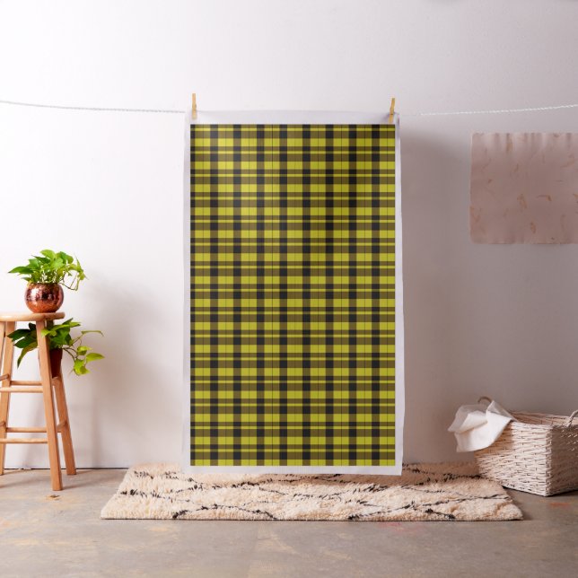 Tartan Gult och Black Play Fabric Tyg (In Situ)