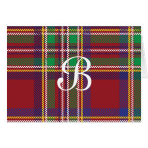 Tartan-hälsningskort Hälsningskort