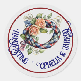 TARTAN HANDFASTSTÄCKARE FÖR FAVORS ENVELOPP RUNT KLISTERMÄRKE