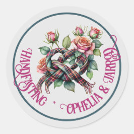 TARTAN HANDFASTSTÄCKARE FÖR FAVORS ENVELOPP RUNT KLISTERMÄRKE