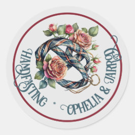 TARTAN HANDFASTSTÄCKARE FÖR FAVORS ENVELOPP RUNT KLISTERMÄRKE