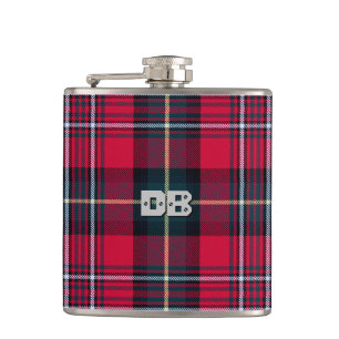 Tartan har lämnat ditt eller dina initialer fickplunta