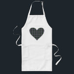 Tartan Heart Design Apron Långt Förkläde<br><div class="desc">Tittar du för en tartangåva eller souvenir? Detta tarttematade plattor är en perfekt som påminner om Skottland. Har grönt och lila tartanhjärta i ett enkelt men öga-fångstande påstående i kärlek för Skottland (eller kanske bara för fladdermöss!). Obs! Du kan också ändra stil och färg-schemat för detta paket till kostym genom...</div>