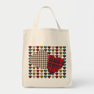 Tartan Heart Livsmedel Toit Bag Tygkasse