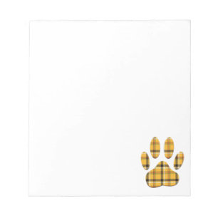 Tartan Hund Paw-utskrift Anteckningsblock