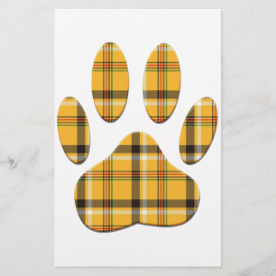 Tartan Hund Paw-utskrift Brevpapper