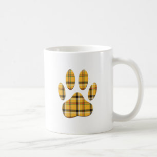 Tartan Hund Paw-utskrift Kaffemugg