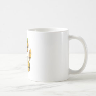 Tartan Hund Paw-utskrift Kaffemugg