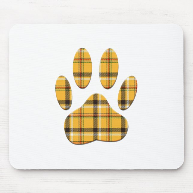 Tartan Hund Paw-utskrift Musmatta (Framsidan)