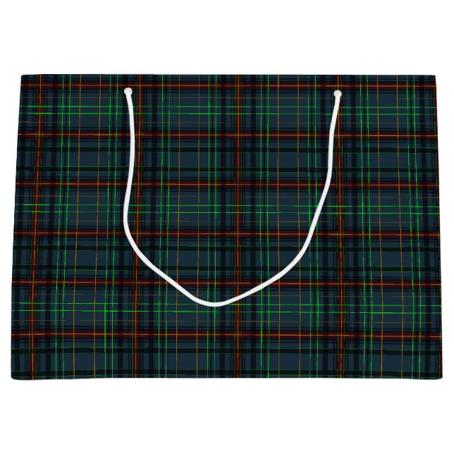 Tartan i blått, orange, grönt... (Framsidan)