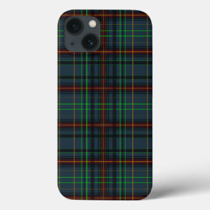Tartan i blått, orange, grönt