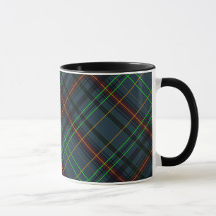 Tartan i blått, orange, grönt... mugg