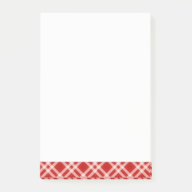 Tartan i rött post-it block (Framsida)