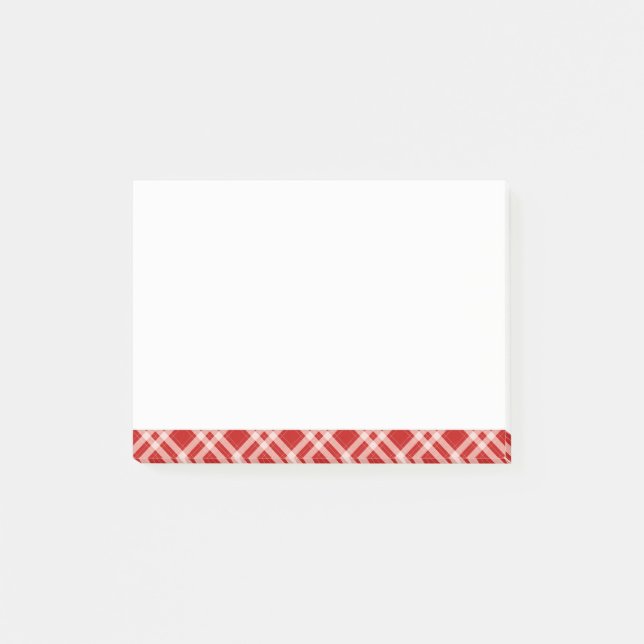 Tartan i rött post-it block (Framsida)