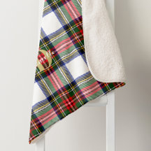 Tartan jul Mönster Monogram Namn Helgdag