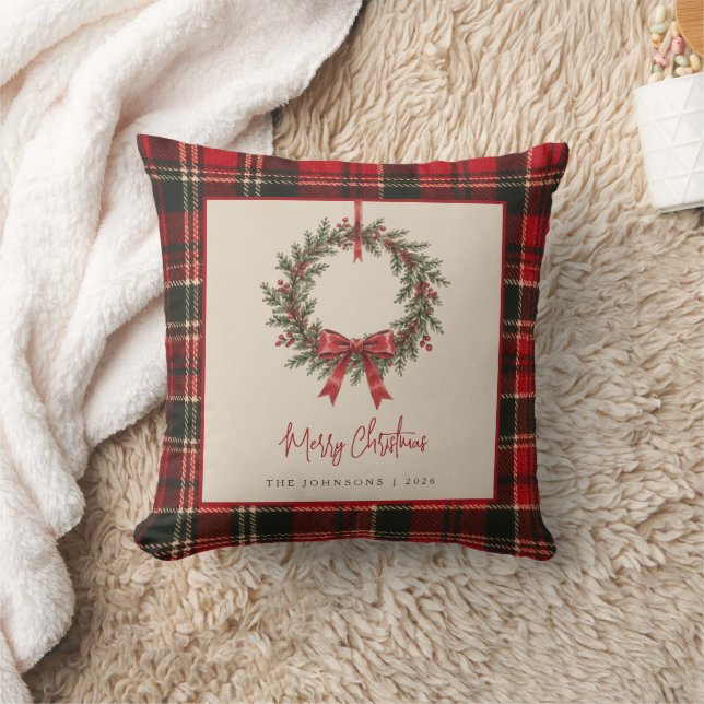 Tartan julfest kudde (Filt)
