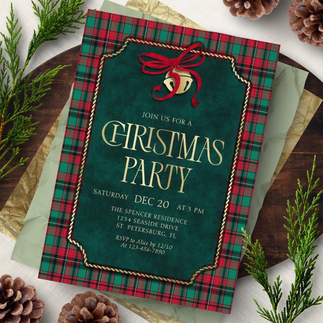 Tartan julfestinladan inbjudningar (Skapare uppladdad)