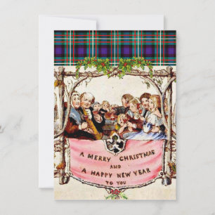 Tartan-julkort eller inbjudan