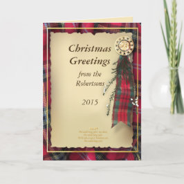 Tartan julkort helgkort