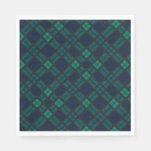 Tartan Klan Black Watch Grönt Checkated Mönster