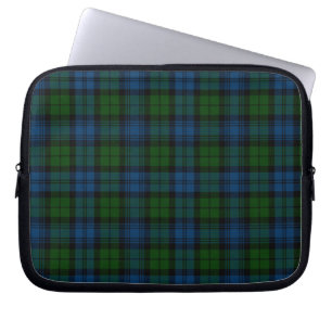 Tartan Klan Campbell Grönt Blue Laptop Fodral