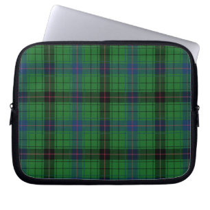 Tartan Klan Davidson Play Blue Grönt Kontrollerad Laptop Fodral