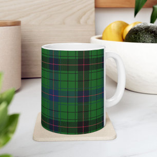 Tartan Klan Davidson Play Grönt Black Check Kaffemugg