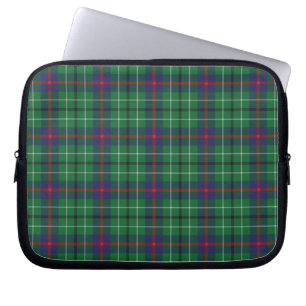 Tartan Klan Duncan Play Grönt Lila Check Laptop Fodral