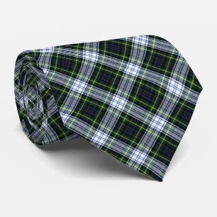 Tartan Klan Gordon Plaid Grönt White Mönster Nacke Slips