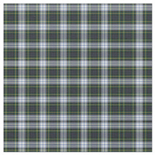 Tartan Klan Gordon Play Mönster White Blue Grönt Tyg