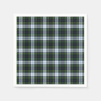 Tartan Klan Gordon White Grönt Play