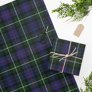 Tartan Klan MacKenzie Play Grönt Lila Check Presentpapper