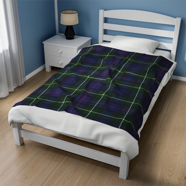 Tartan Klan MacKenzie Play Grönt Lila Fleecefilt (Rustic Plaid Clan MacKenzie Tartan Fleece Blanket)