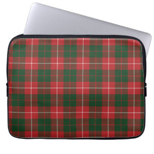 Tartan Klan MacKinnon Play Red Grönt Checkered Laptop Fodral
