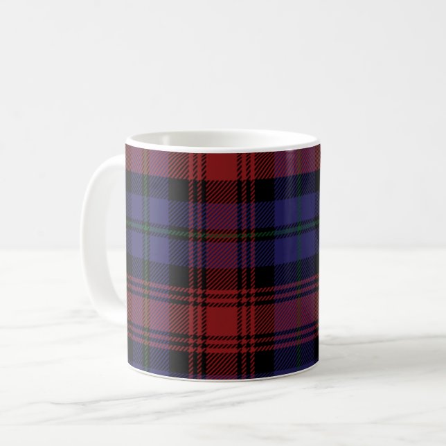 Tartan Klan MacLachlan Play Red Check Kaffemugg (Framsida vänster)