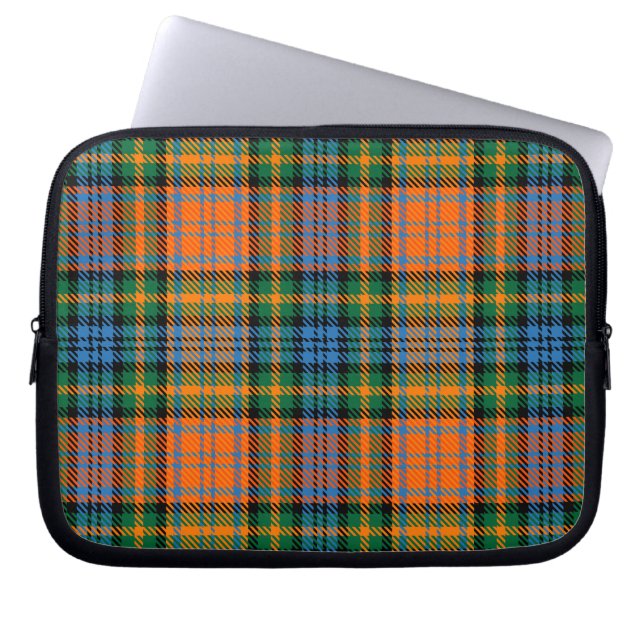 Tartan Klan Murray Play Orange Blue Check Laptop Fodral (Framsidan)