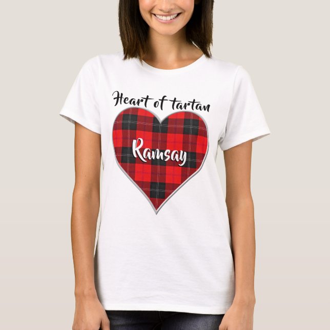 Tartan Klan Ramsay Red and Black Play T Shirt (Framsida)
