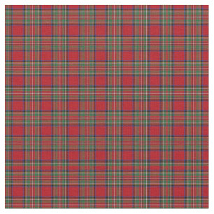 Tartan Klan Stewart Play Mönster Red Grönt Check Tyg