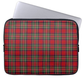 Tartan Klan Stewart Play Red Blue-Grönt Kontroller Laptop Fodral