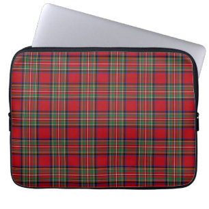 Tartan Klan Stewart Play Red Blue-Grönt Kontroller Laptop Fodral