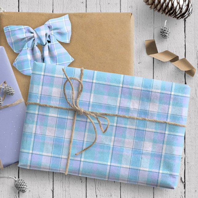 Tartan Mönster12 Himlar Blue ID210 Presentpapper (Skapare uppladdad)