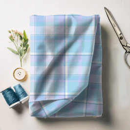 Tartan Mönster Blue och White ID210 Tyg