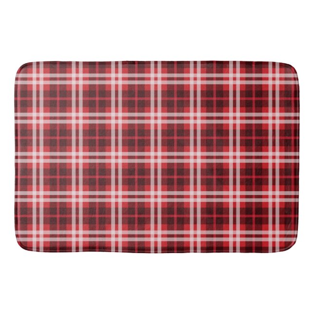 Tartan Mönster Fabric Large Bath Mat Badrumsmatta (Framsidan)