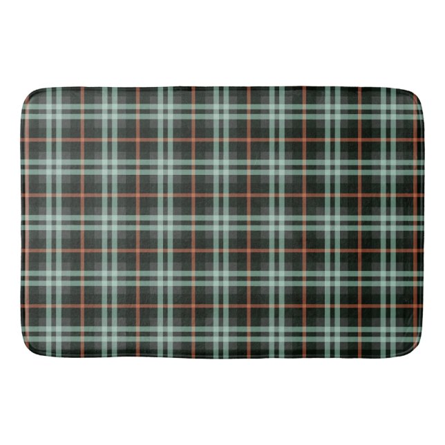 Tartan Mönster Fabric Large Bath Mat Badrumsmatta (Framsidan)